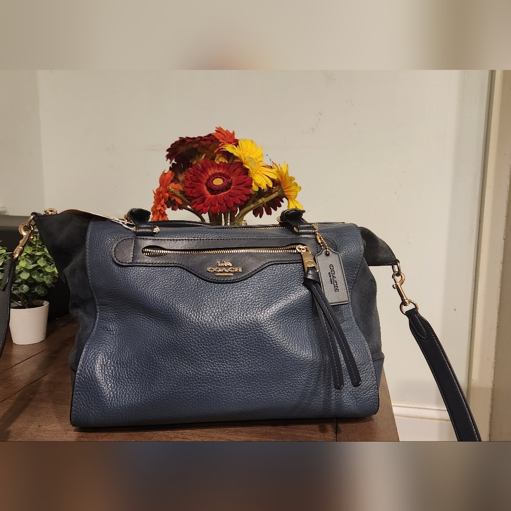 Coach Blue Kleo Carryall Satchel